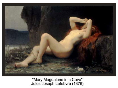 Painting of Mary Magdalene in a Cave by Jules Joseph Lefebvre 1876